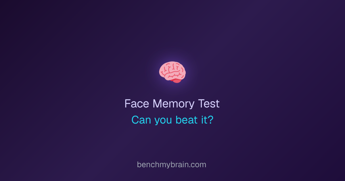 Face Memory Test - How Good Is Your Face Recognition? | BenchMyBrain