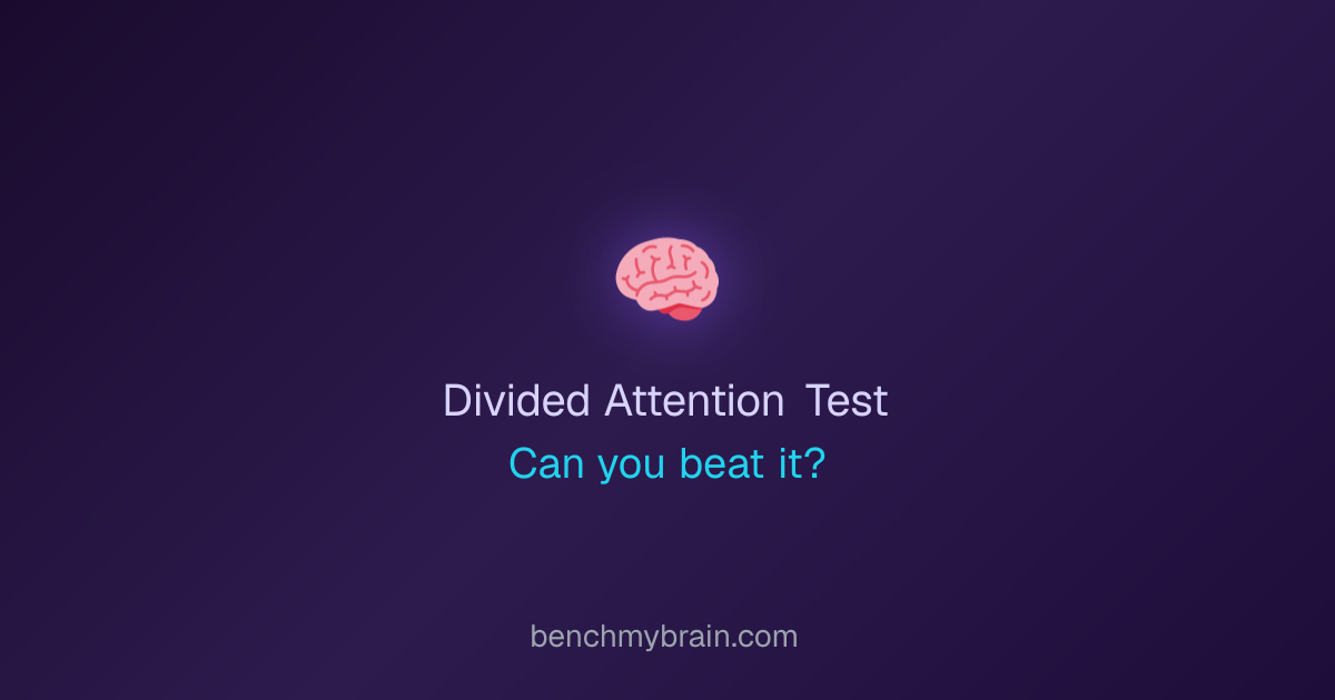 UFOV Divided Attention Test - Peripheral Vision Challenge | BenchMyBrain